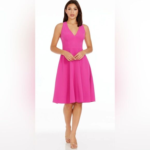 Dress the Population Catalina sleeveless Dress in bright  fuchsia size XS - Picture 1 of 5